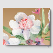 Livre D'or Narcisse blanc sur Mariage Floral Champagne (Verso)