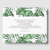 Livre D'or Nature tropicale rustique Mariage de verdure botan (Verso)