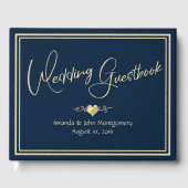 Livre D'or Navy and Gold Elegant Wedding (Recto)