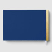 Livre D'or Navy Blue Bar Mitzvah Gold Star de David Custom (Verso)