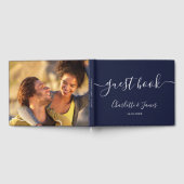 Livre D'or Navy Blue Signature Script Photo Wedding (Complet)