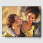 Livre D'or Navy Blue Signature Script Photo Wedding (Verso)