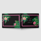 Livre D'or Neon Pink Tropical Retro Botanical Mariage (Complet)