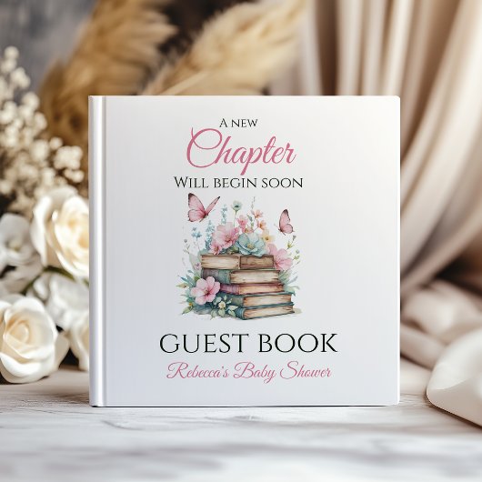 Livre D'or New Chapter Girl Storybook Guest Book Baby Shower