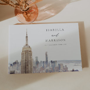 Livre D'or NEW YORK CITY Aquarelle Skyline Mariage Bienvenue 