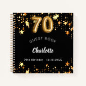 Livre d'or noir 70e anniversaire étoiles (Devant)