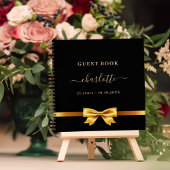 Livre d'or noir arc élégant