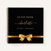 Livre d'or noir arc élégant (Devant)