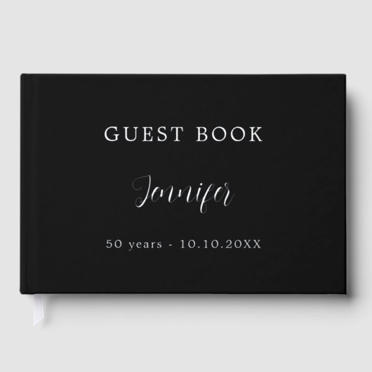 Livre d'or noir argent feuille (Recto)