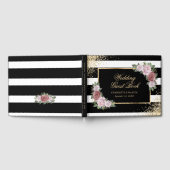 Livre D'or Noir Blanc Confetti Blush Floral Mariage (Complet)