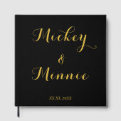 Livre d'or noir classique 12"x12" avec texte perso (Recto)