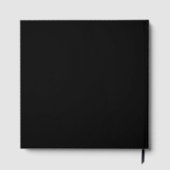 Livre d'or noir classique 30x30 cm avec texte pers (Verso)