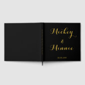 Livre d'or noir classique 30x30 cm avec texte pers (Complet)