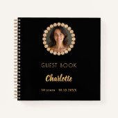 Livre d'or noir diamants de l'anniversaire (Devant)