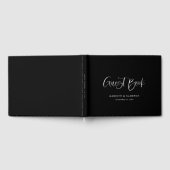 Livre D'or Noir Élégant Moderne Calligraphie Script Mariage (Complet)