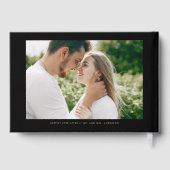 Livre D'or Noir Faux Gold Foil Confetti Mariage (Verso)