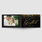 Livre D'or Noir Faux Gold Foil Confetti Mariage (Complet)