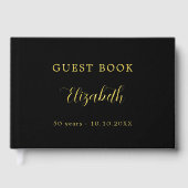 Livre d'or noir feuille d'anniversaire (Recto)