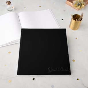 Livre d'or noir intemporel pour souvenirs et notes