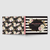 Livre D'or Noir, ivoire, or floral mariage civil (Complet)