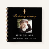 Livre d'or noir mémorial funéraire photo (Devant)