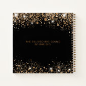 Livre d'or noir parties scintillant 2023 (Dos)