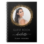 Livre d'or noir parties scintillant photo (Devant)