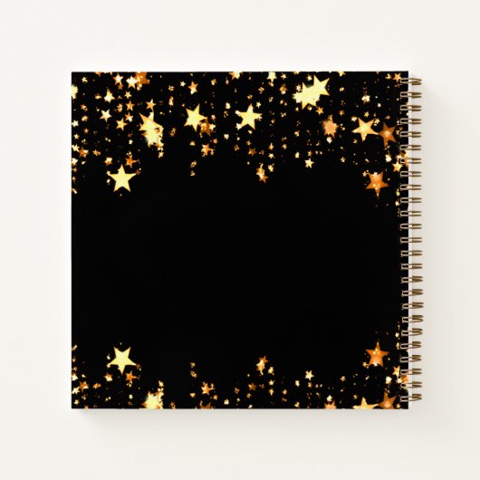 Livre d'or noir Quinceanera étoiles (Dos)