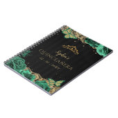 Livre d'or noir Rose vert Quinceañera (Côté gauche)