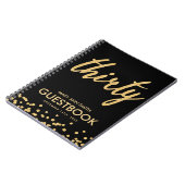 Livre d'or Noir "Trente" 30 Parties scintillant d' (Côté gauche)