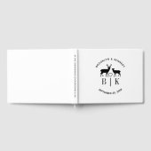Livre D'or Nom de couple Cerf Monogramme Mariage Rustique Cam (Complet)