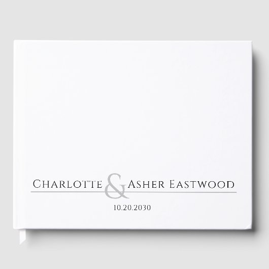 Livre D'or Nom de couple personnalisé Monogramme (Recto)