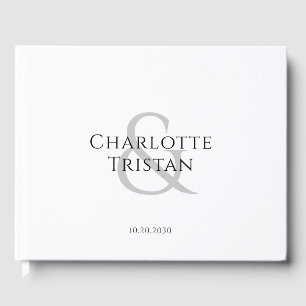 Livre D'or Nom de couple personnalisé Monogramme Mariage