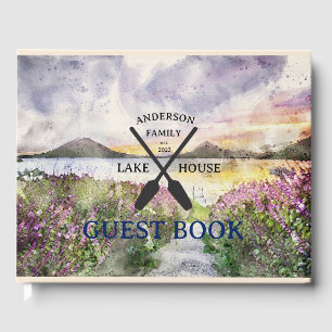 Livre D'or Nom de famille personnalisé Lake House