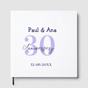 Livre D'or nom de lettre gras violet 30e anniversaire simple 