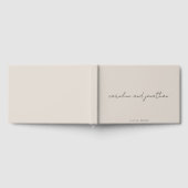 Livre D'or Nom Mariage personnalisé Crème d'ivoire Élégant (Complet)