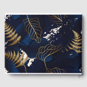 Livre D'or Nos Mariages Gold Foil Tropical feuilles (Verso)