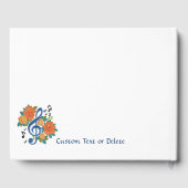 Livre D'or Notes musicales Thème musical classique tendance (Verso)