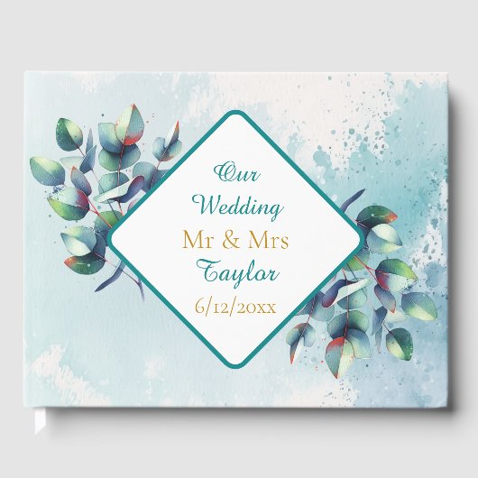 Livre D'or Notre Mariage | Eucalyptus Botanical Greenery (Recto)