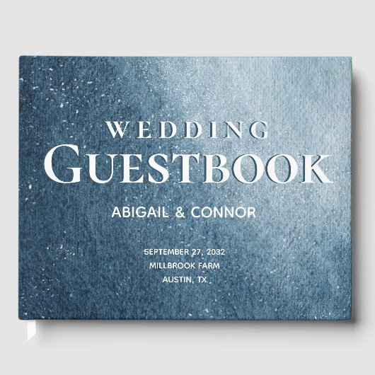 Livre D'or Nuit Sky Stars Marine Bleu Blanc (Recto)