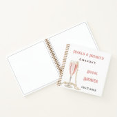 Livre d'or nuptiale douche perles roses Prosecco (Intérieur)