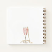 Livre d'or nuptiale douche perles roses Prosecco (Dos)