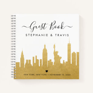 Livre d'or NYC Skyline Gold Destination Wedding