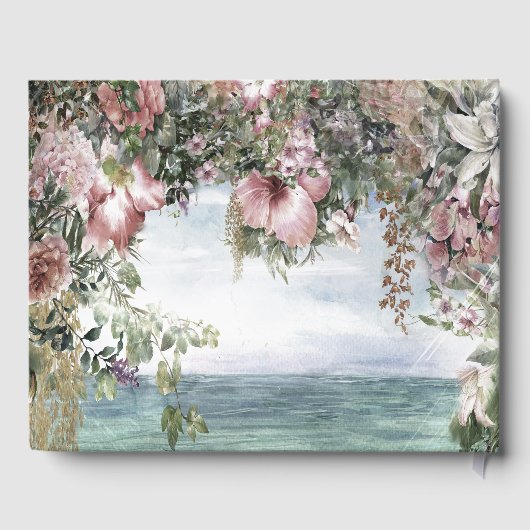 Livre D'or Océan à fleurs chic (Verso)