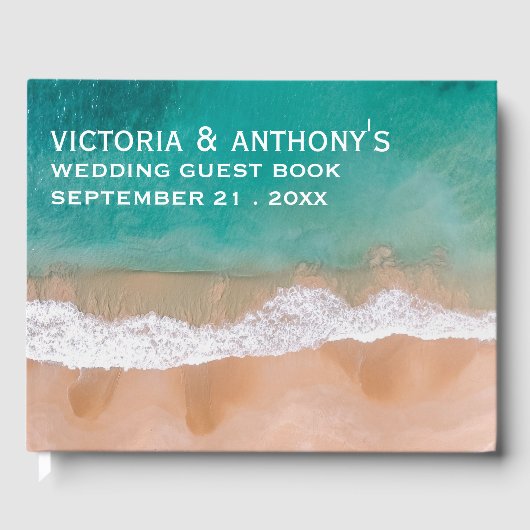 Livre D'or Ocean Wave, Mariage plage (Recto)