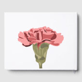 Livre D'or Oeillets roses Luxe Moderne Floral Mariage (Verso)