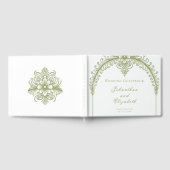 Livre D'or Olive Green French Flourish Arch Wedding (Complet)