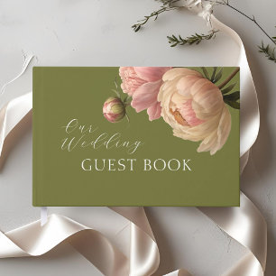 Livre D'or Olive Green Mariage Rose chic Blush
