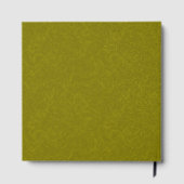 Livre D'or Olive green surface with subtle swirling pattern (Verso)