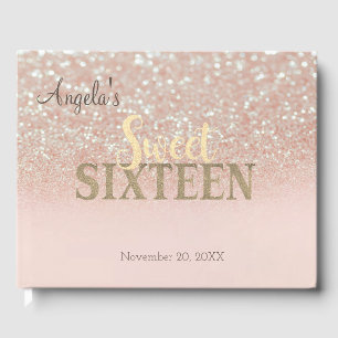 Livre D'or Ombre Bokeh Pailleté Élégant ,Douce 16